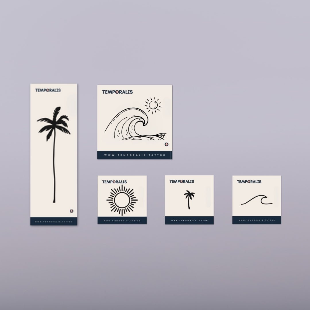 Tropical - Tattoo Kit (5 tattoos) 1 - Temporalis
