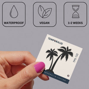 Twin Palms Silhouette 2 - Temporalis® - Tatuaggio temporaneo