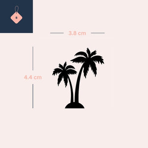 Twin Palms Silhouette 3 - Temporalis® - Tatuaggio temporaneo
