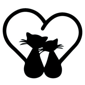 Two cats forming a heart temporary tattoo - 2 | Temporalis