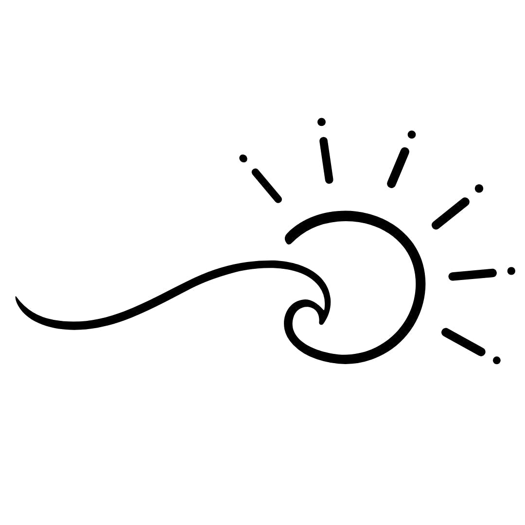 Wave and sunburst temporary tattoo - 2 | Temporalis