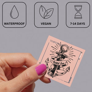 Wild Sea Anchor temporary tattoo - 3 | Temporalis