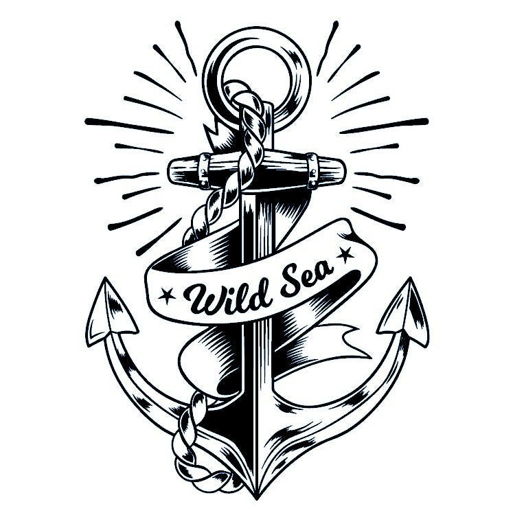 Wild Sea Anchor temporary tattoo - 2 | Temporalis