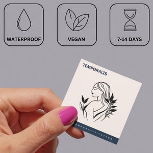 Woman With Botanical Leaves Tattoo - 3 | Temporalis