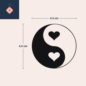 Yin Yang Hearts Tattoo - 4 | Temporalis
