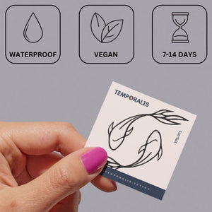 Yin - Yang Koi Fish Temporary Tattoo - 3 | Temporalis