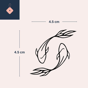 Yin - Yang Koi Fish Temporary Tattoo - 4 | Temporalis