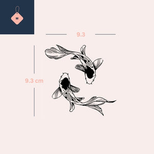 Yin - yang koi fish temporary tattoo - 4 | Temporalis
