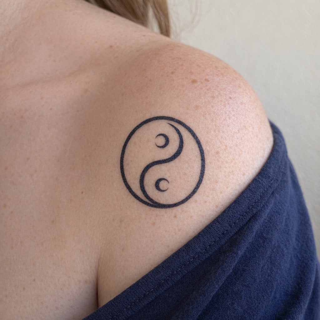 Yin Yang Tattoo - 1 | Temporalis