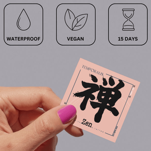 "Zen" Kanji 3 - Temporalis® - Tatuaggio temporaneo