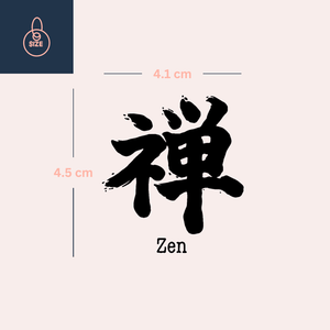"Zen" Kanji 4 - Temporalis® - Tatuaggio temporaneo