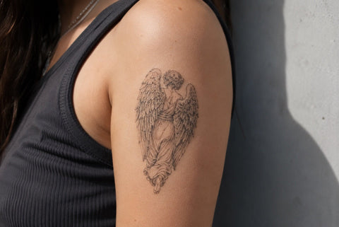 Angel tattoo meaning — guardian, fallen, and everything between - Temporalis