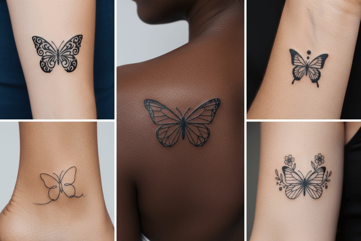 Butterfly Tattoos: Meaning, Styles, and Where to Place Them - Temporalis