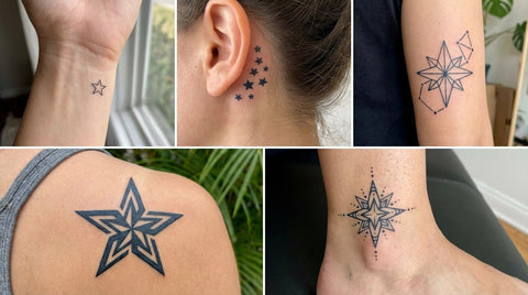 Star tattoo: which type suits you (and what it means) - Temporalis