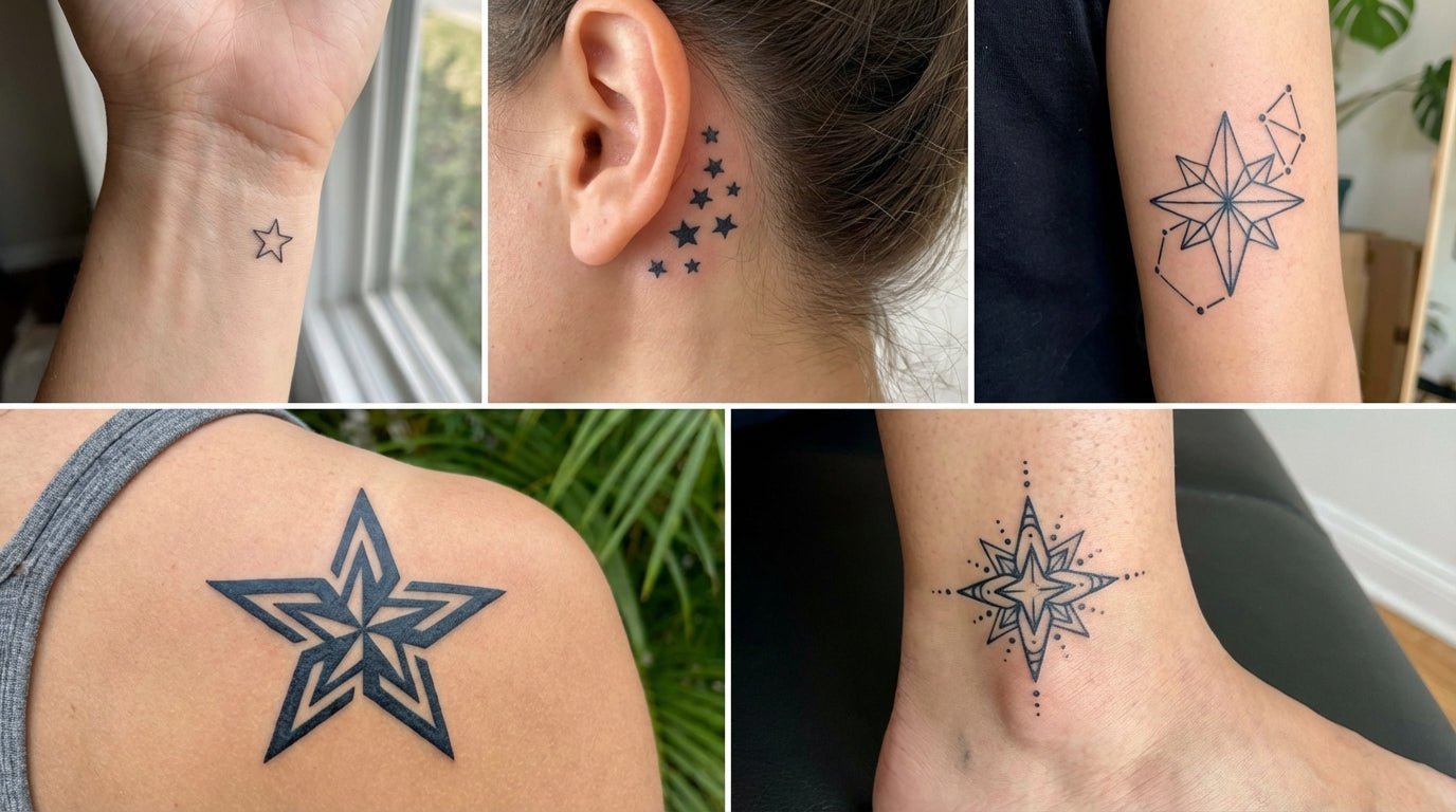 Star Tattoos: Meaning, Styles, and Where to Place Them - Temporalis