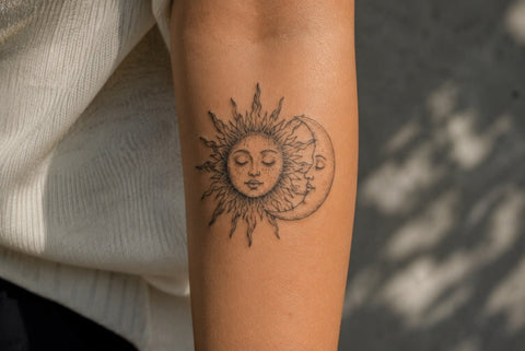 Sun and moon tattoo meaning — duality, honestly explained - Temporalis