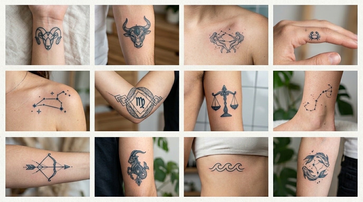 Zodiac Tattoos — What Your Sign Means, and Which Design Actually Suits You - Temporalis