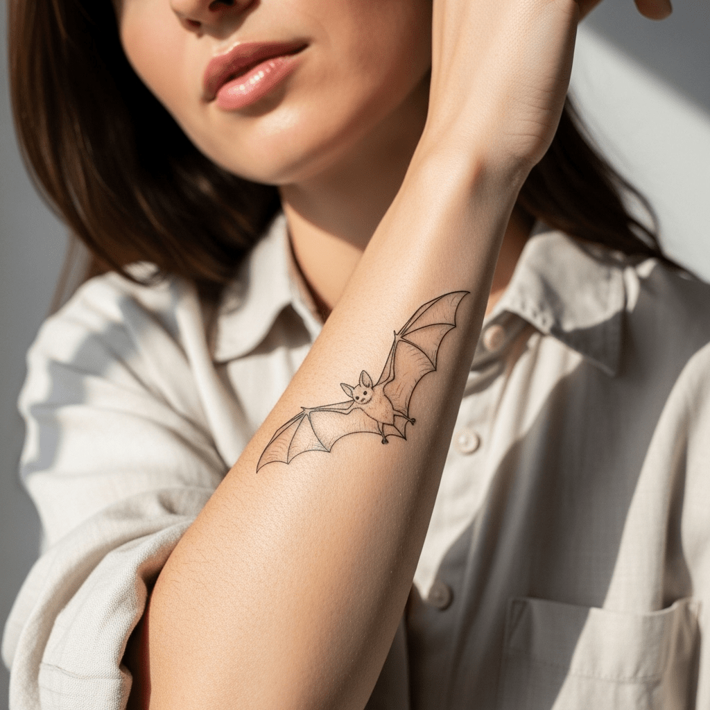 Fledermaus-Tattoos - Temporalis