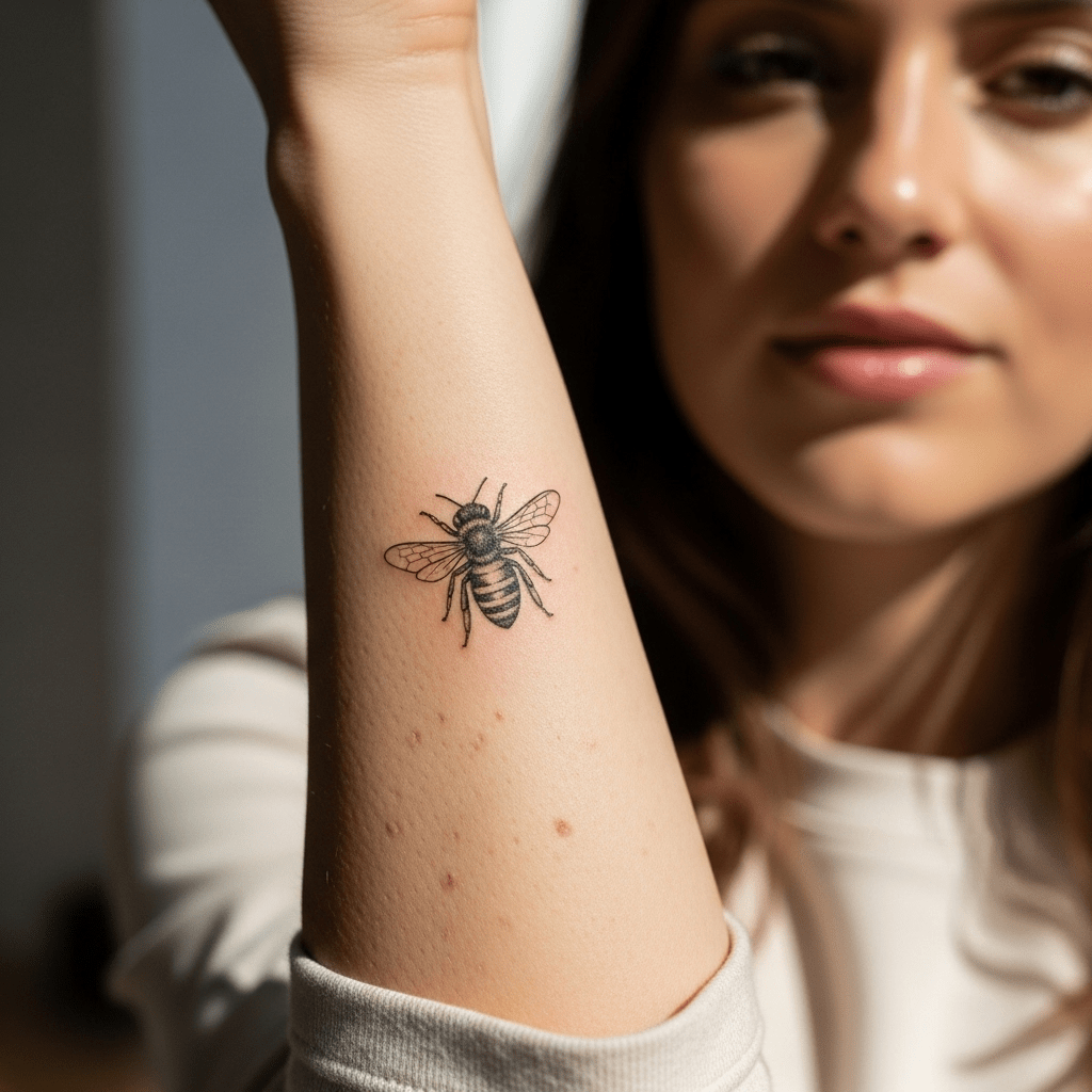 Geometrische Biene Jagua-Tattoo — Temporalis Bestseller