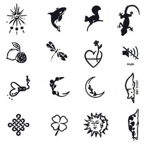 16 Mini Design Mix Tattoo Set - 1 | Temporalis