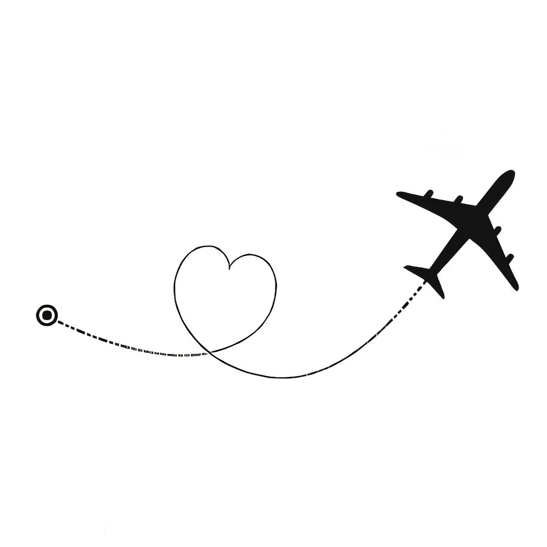 Airplane Heart Trail Tattoo - 2 | Temporalis