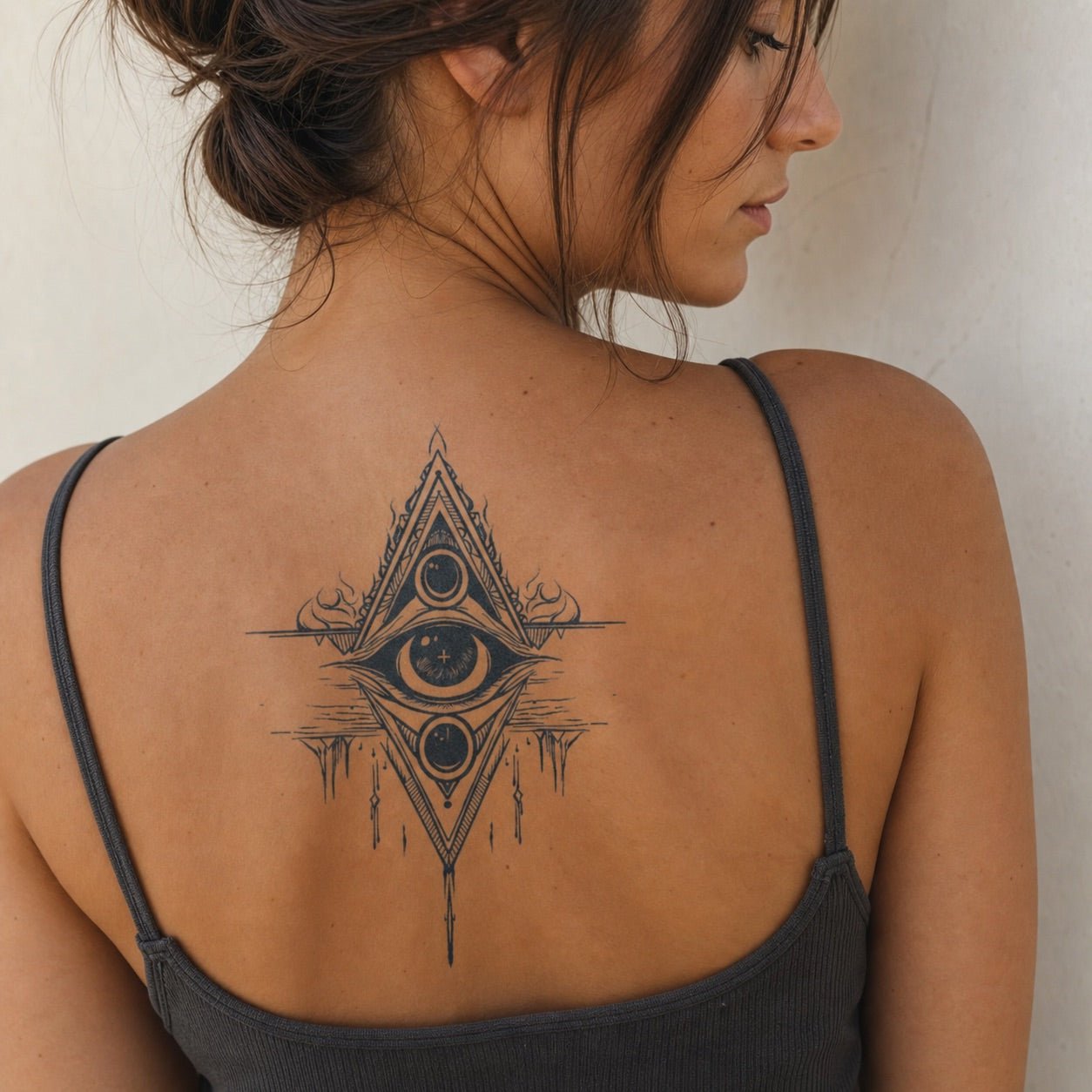 All - Seeing Eye Triangle Tattoo - 1 | Temporalis