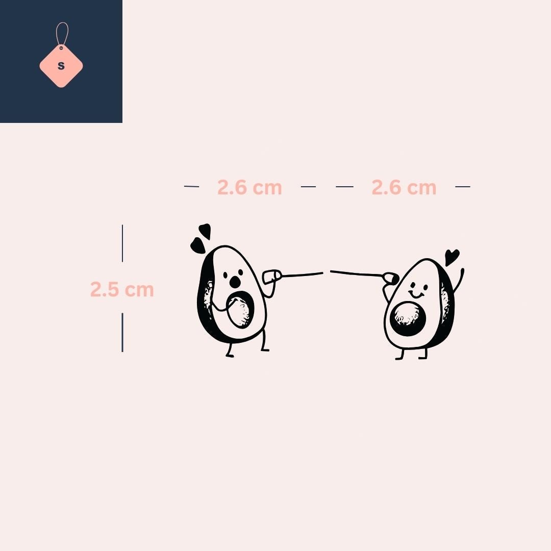 Avocado fencing duel temporary tattoo - 4 | Temporalis