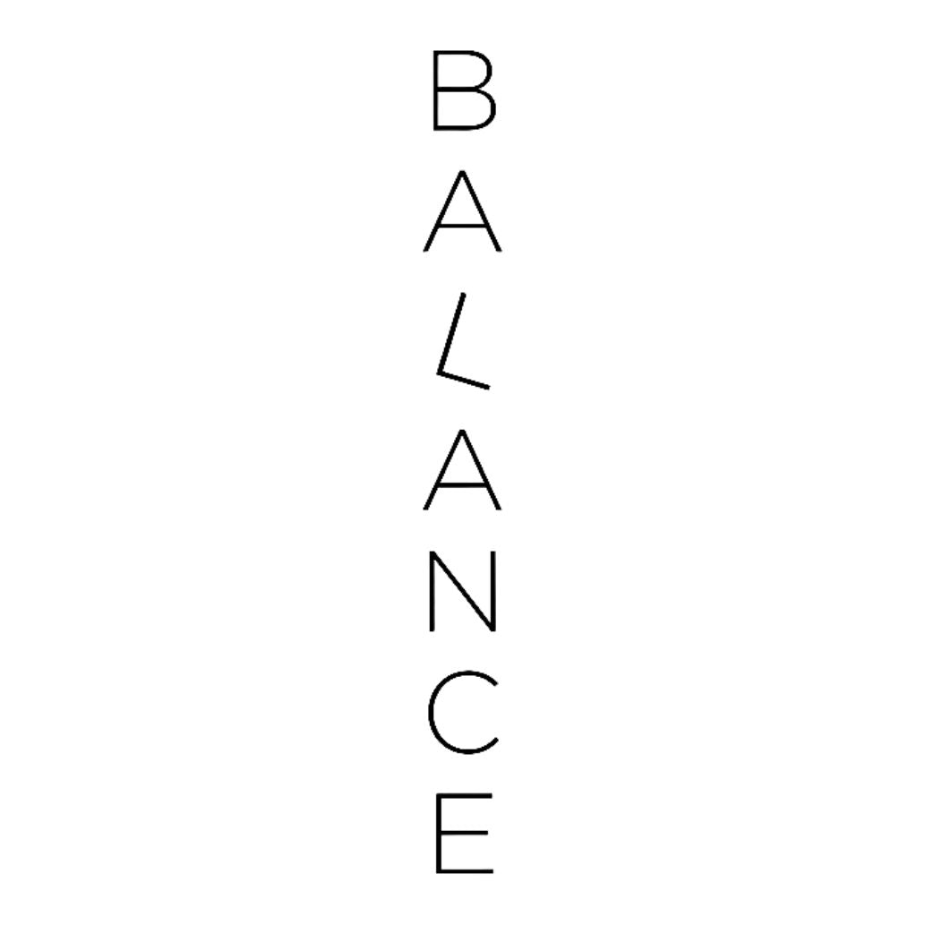 BALANCE temporary tattoo in modern typography - 2 | Temporalis