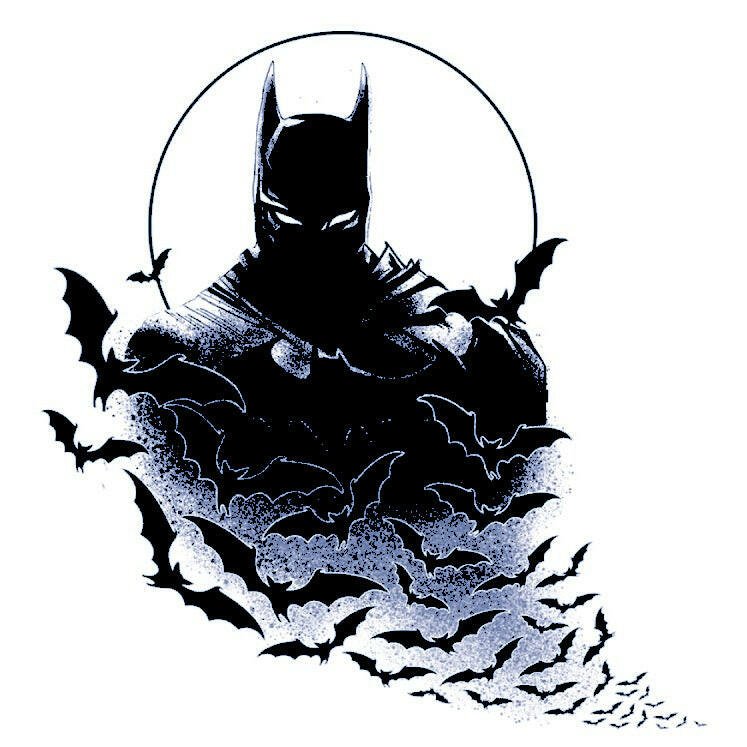 Batman with bats temporary tattoo - 2 | Temporalis