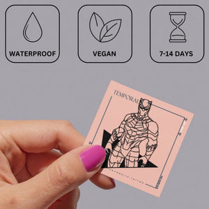 Black Panther temporary tattoo 4 - Temporalis