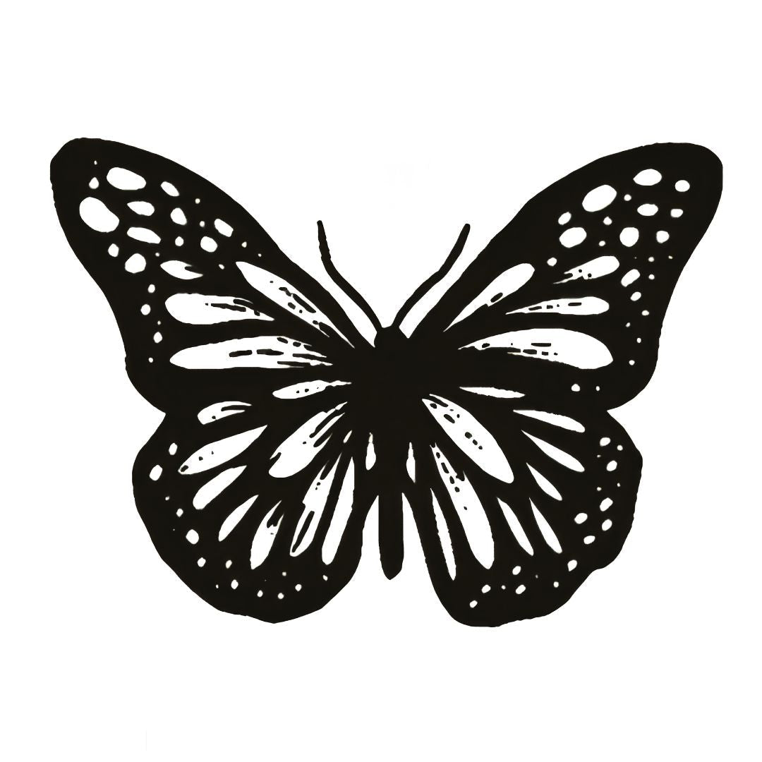 Blackwork Butterfly Tattoo - 2 | Temporalis