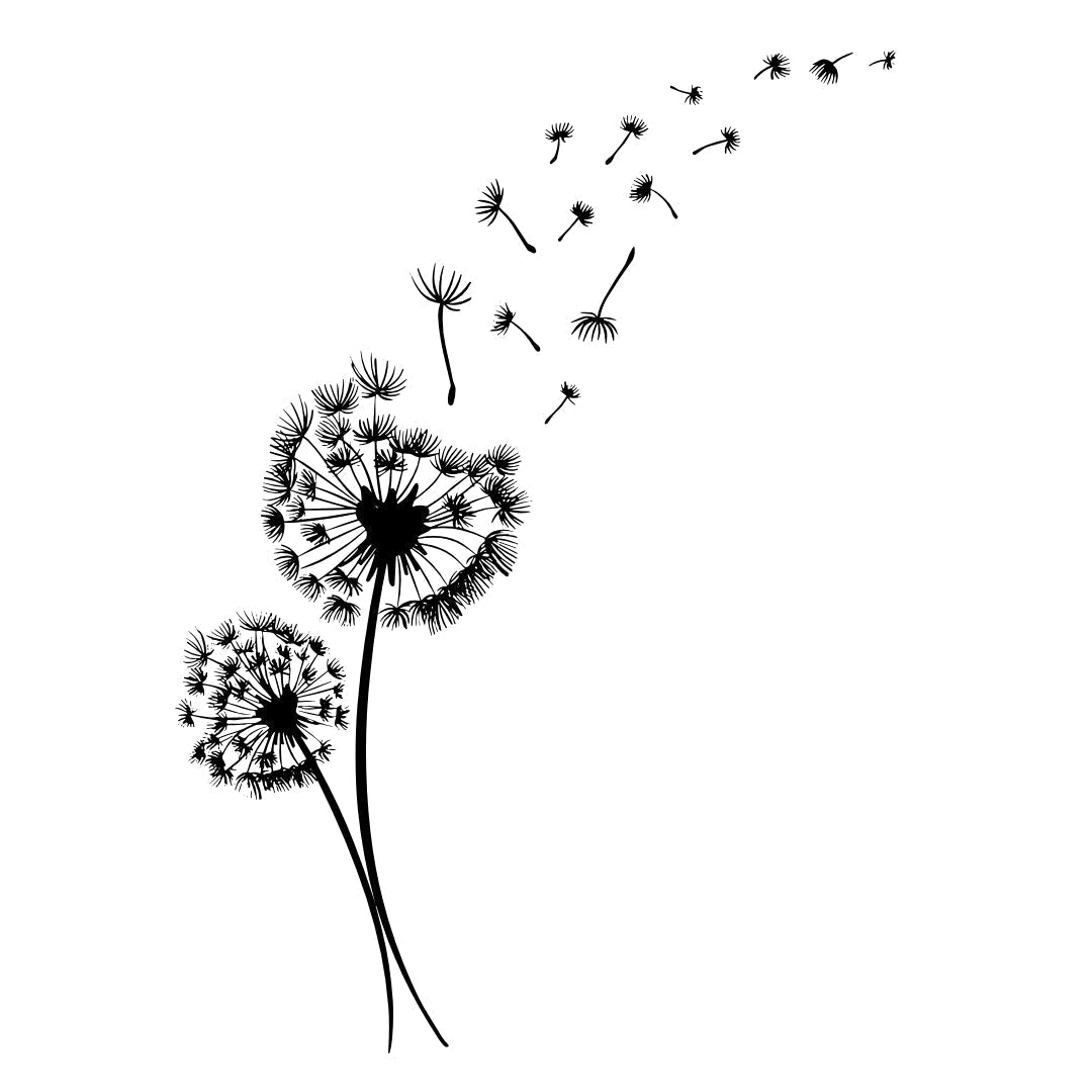 Blowing dandelion temporary tattoo - 2 | Temporalis