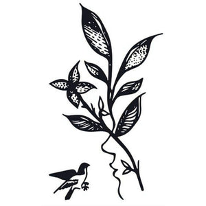 Botanical Branch with Bird Tattoo - 2 | Temporalis