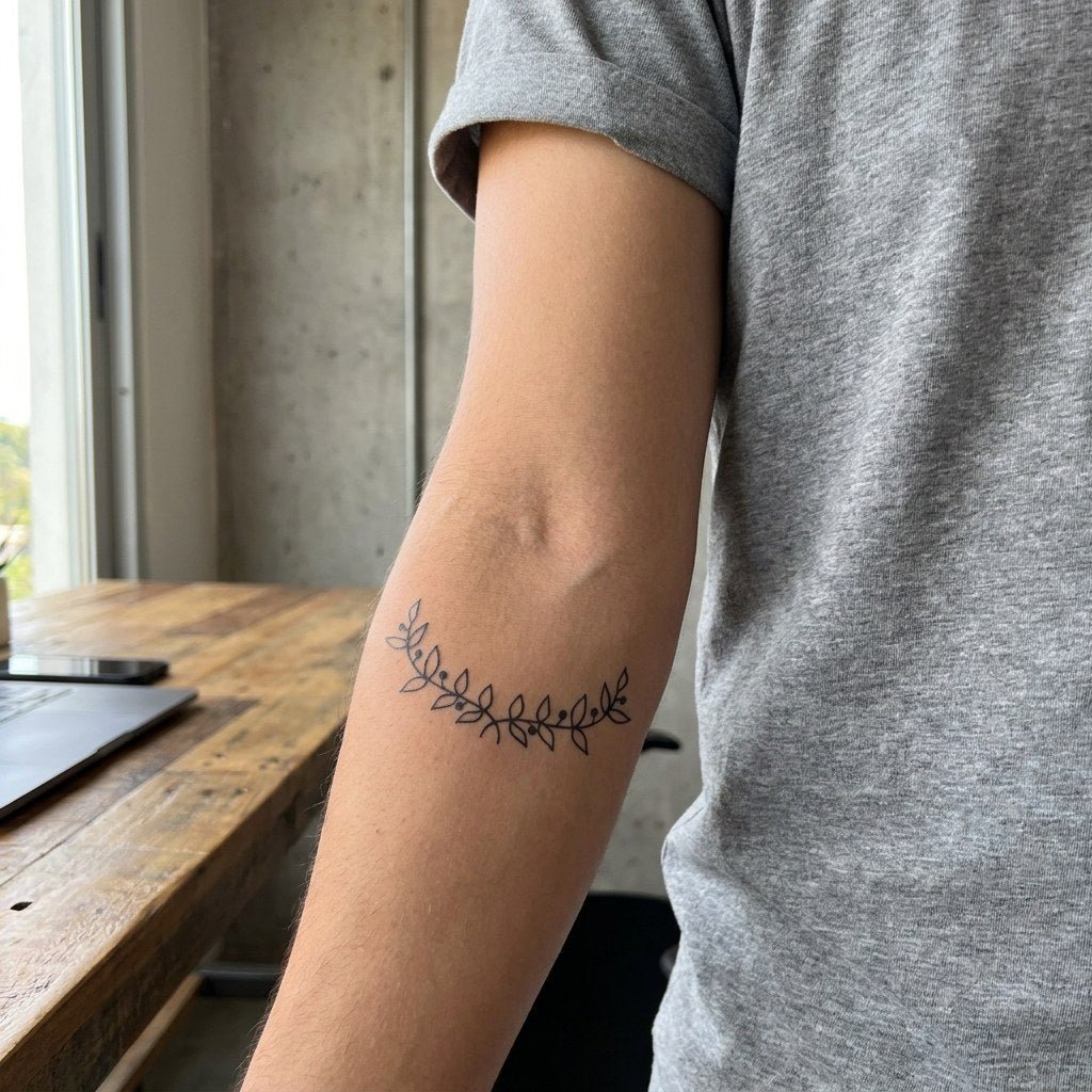 Botanical Wreath Set Tattoo - 1 | Temporalis