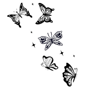 Butterflies and stars temporary tattoo - 2 | Temporalis