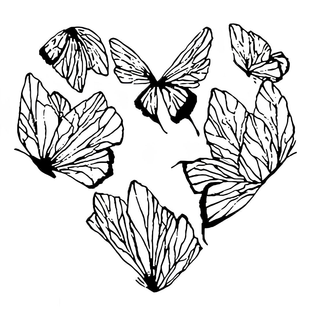 Butterfly Heart Tattoo - 2 | Temporalis