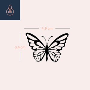 Butterfly Silhouette Temporary Tattoo - 4 | Temporalis