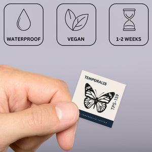 Butterfly Silhouette Temporary Tattoo - 3 | Temporalis