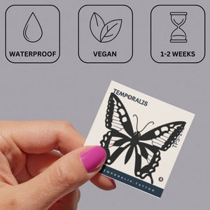 Butterfly silhouette temporary tattoo - 3 | Temporalis