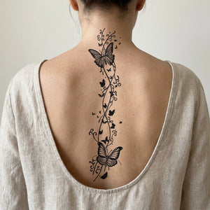 Butterfly Vine Swirl Tattoo - 1 | Temporalis