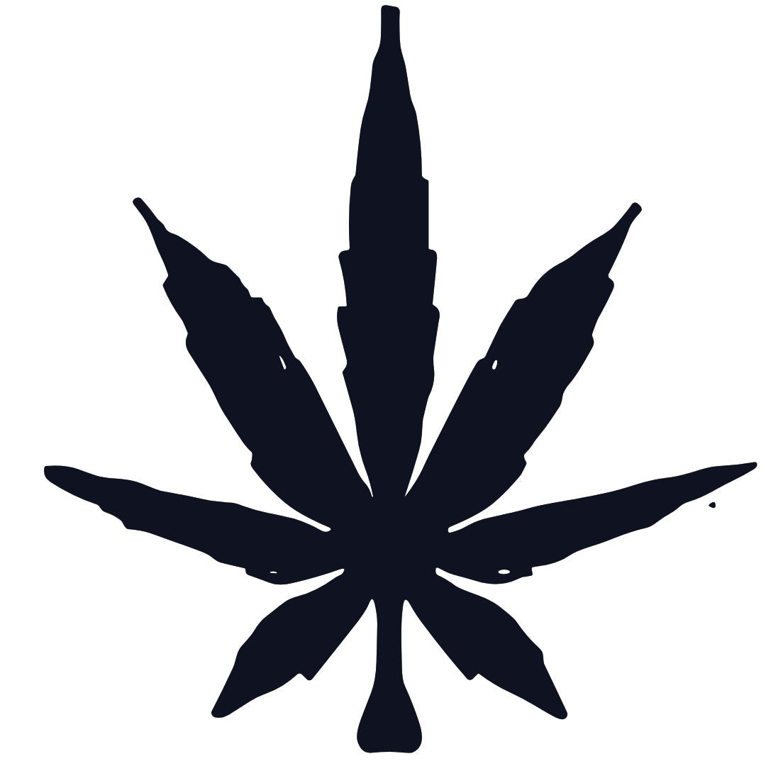 Cannabis leaf temporary tattoo (silhouette) - 2 | Temporalis