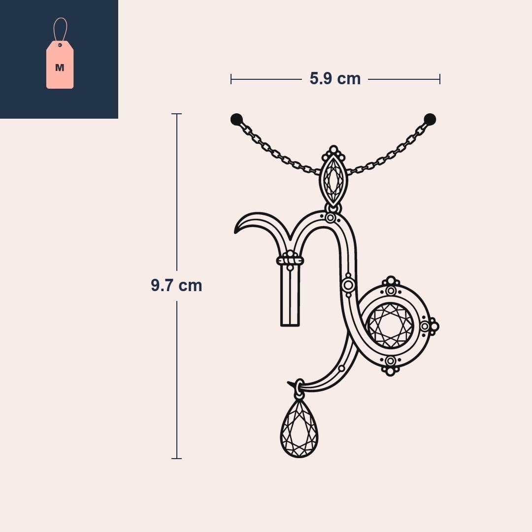 Tatuering med stjärntecknet Stenbocken som hänge - 4 | Temporalis
