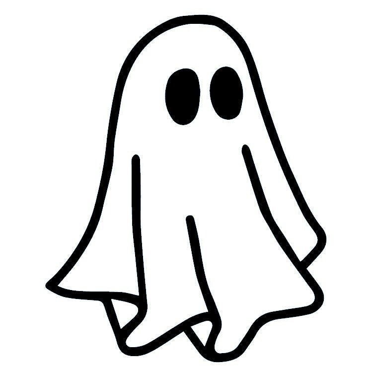 Cartoon ghost temporary tattoo - 2 | Temporalis