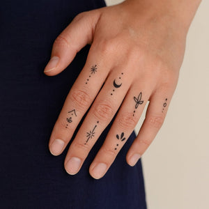 Celestial Finger Tattoo Set 1 - Temporalis