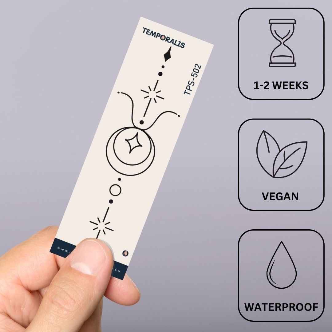 Celestial Taurus zodiac temporary tattoo - 3 | Temporalis