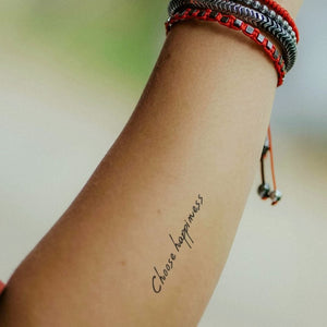 “Choose Happiness” Temporary Tattoo in Script - 1 | Temporalis