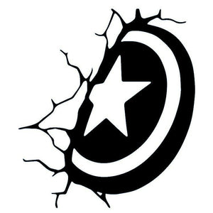 Cracked star shield temporary tattoo - 2 | Temporalis