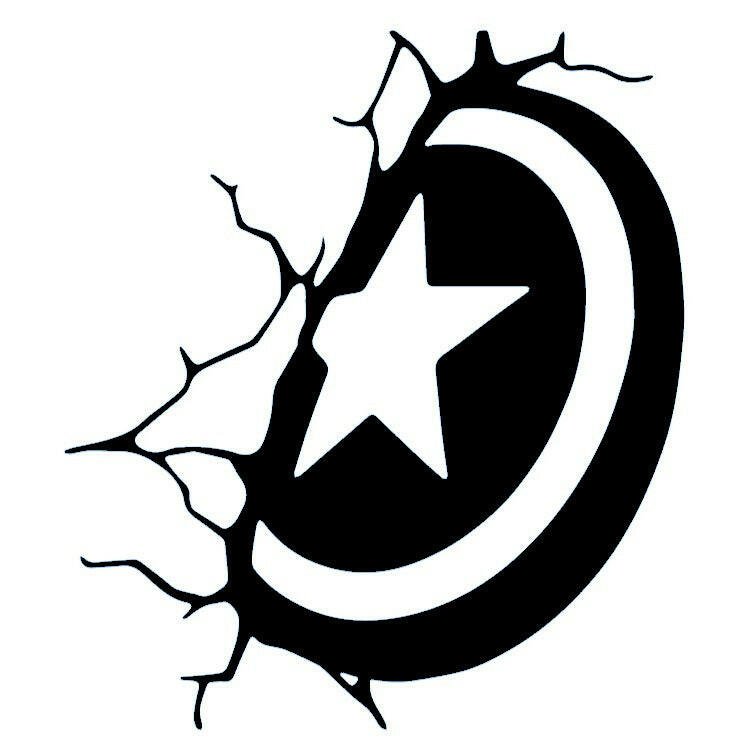 Cracked star shield temporary tattoo - 2 | Temporalis