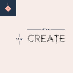 CREATE Lettering Tattoo - 4 | Temporalis