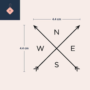 Crossed Arrows Compass Tattoo - 4 | Temporalis